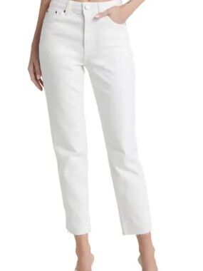 Topshop White Straight Leg Women's Jeans